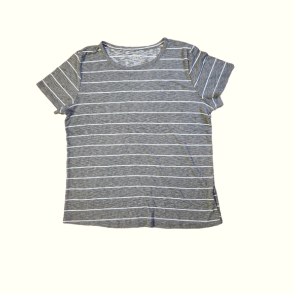 Maurices Tops - Maurices Gray and White Stripe Striped Stripes Shirt Top Size Extra Large XL